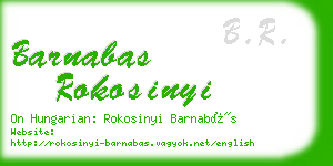 barnabas rokosinyi business card